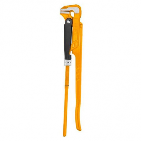 INGCO 1" (90°) Heavy-Duty Swedish Pattern Pipe Wrench – High-Grade Drop-Forged Carbon Steel, 40mm Max Clamping Diameter, Solid Riveted Pivot, and Corrosion-Resistant Finish (HPW04011)