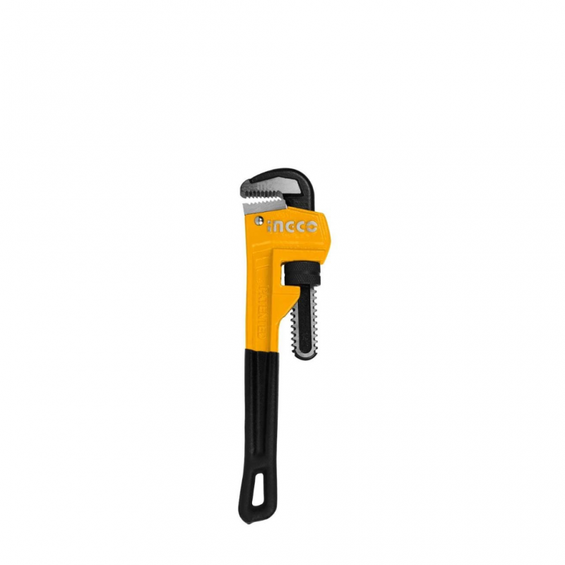 Ingco 10" Heavy-Duty Industrial Pipe Wrench | 250mm Forged Carbon Steel Adjustable Stillson Pattern Plumber Wrench (HPW0810)
