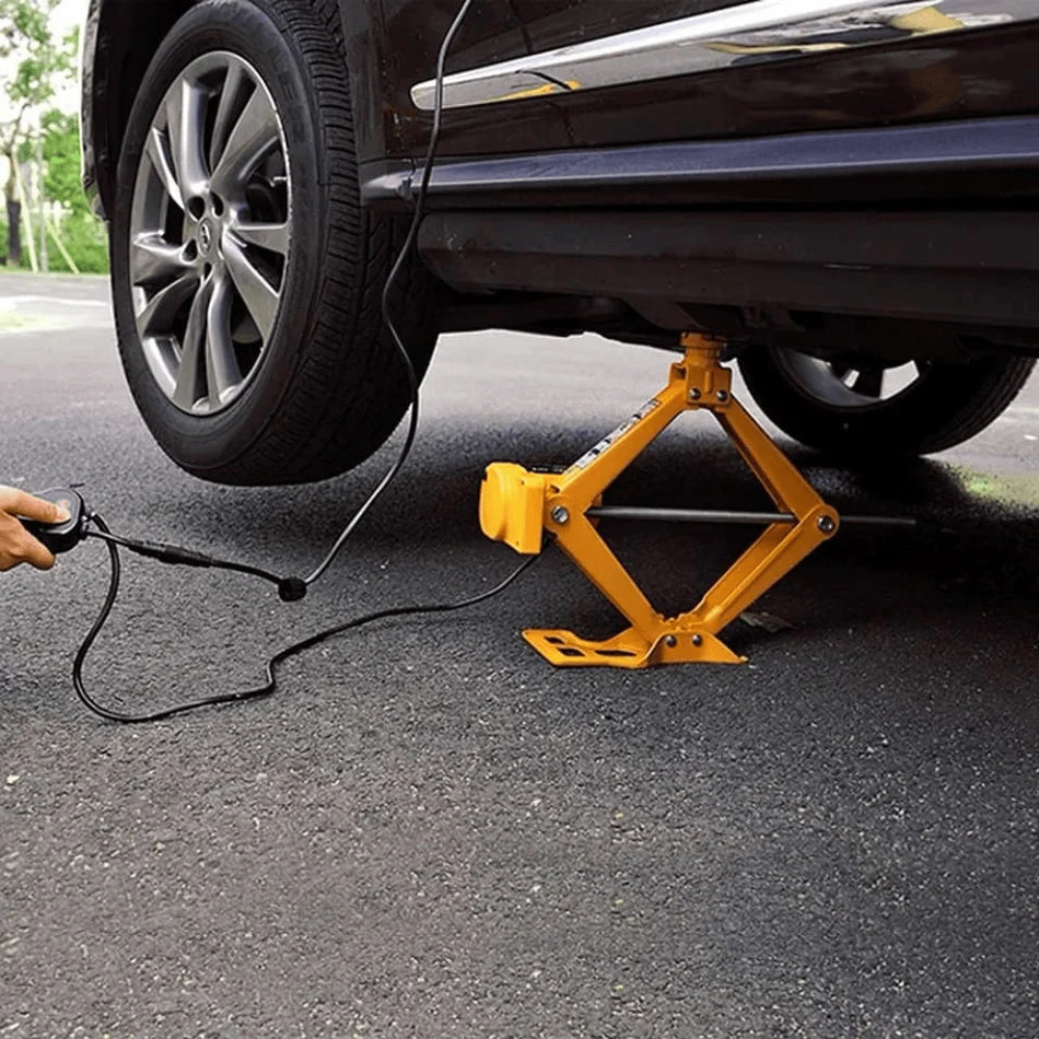 INGCO 2-Ton Mechanical Car Scissor Jack – High-Grade Forged Steel, 120mm to 395mm Lifting Range, Wide Base Stability, and Precision Lead Screw (HSJ201)