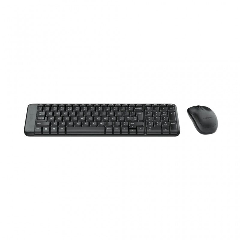 Logitech MK220 Compact Wireless Keyboard & Mouse Combo (920-003161) | Space-Saving US International Layout, 2.4 GHz USB Receiver, 24-Month Battery Life