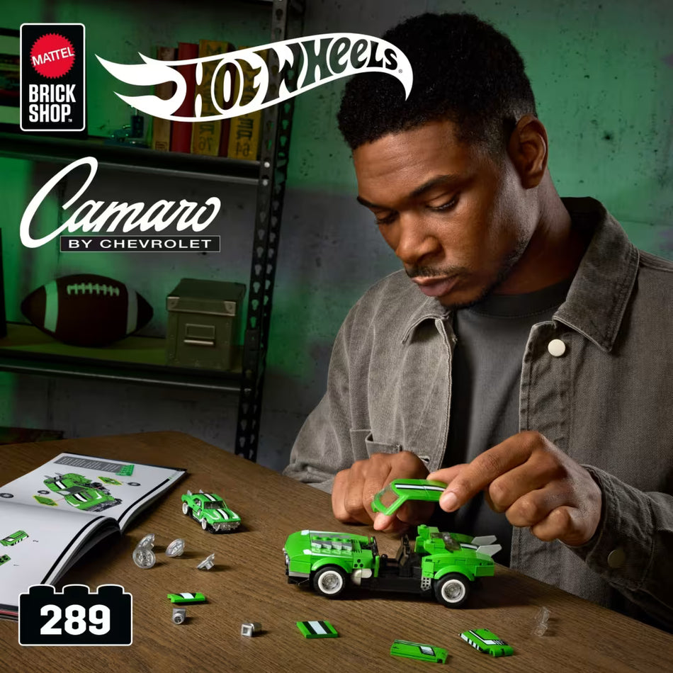 Mattel Brick Shop Hot Wheels Custom ’68 Camaro Building Toy Kit (JFT16) – 289 Pieces