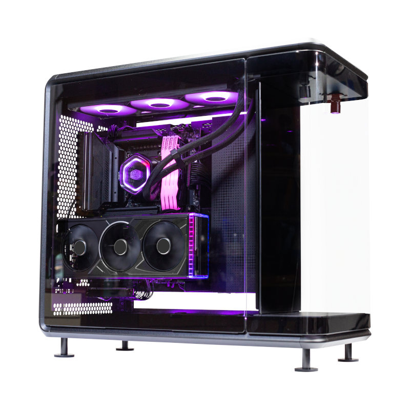 Cooler Master MasterFrame 360 Panorama Mid-Tower Case, 1x PCI-e 5.0 Riser / 2x ARGB spotlight