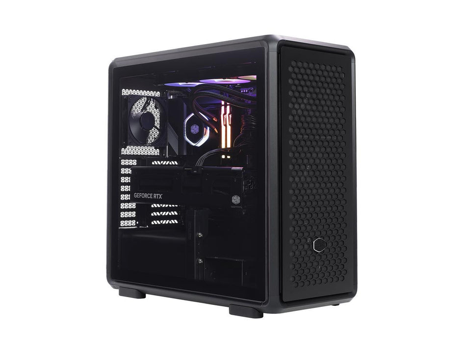 Cooler Master MasterFrame 600 ATX Mid-Tower High Performance Premium Aluminum Modular Gaming Chassis, 4X High Airflow PWM Fans, 410mm GPU & 420mm Radiator Support, Black