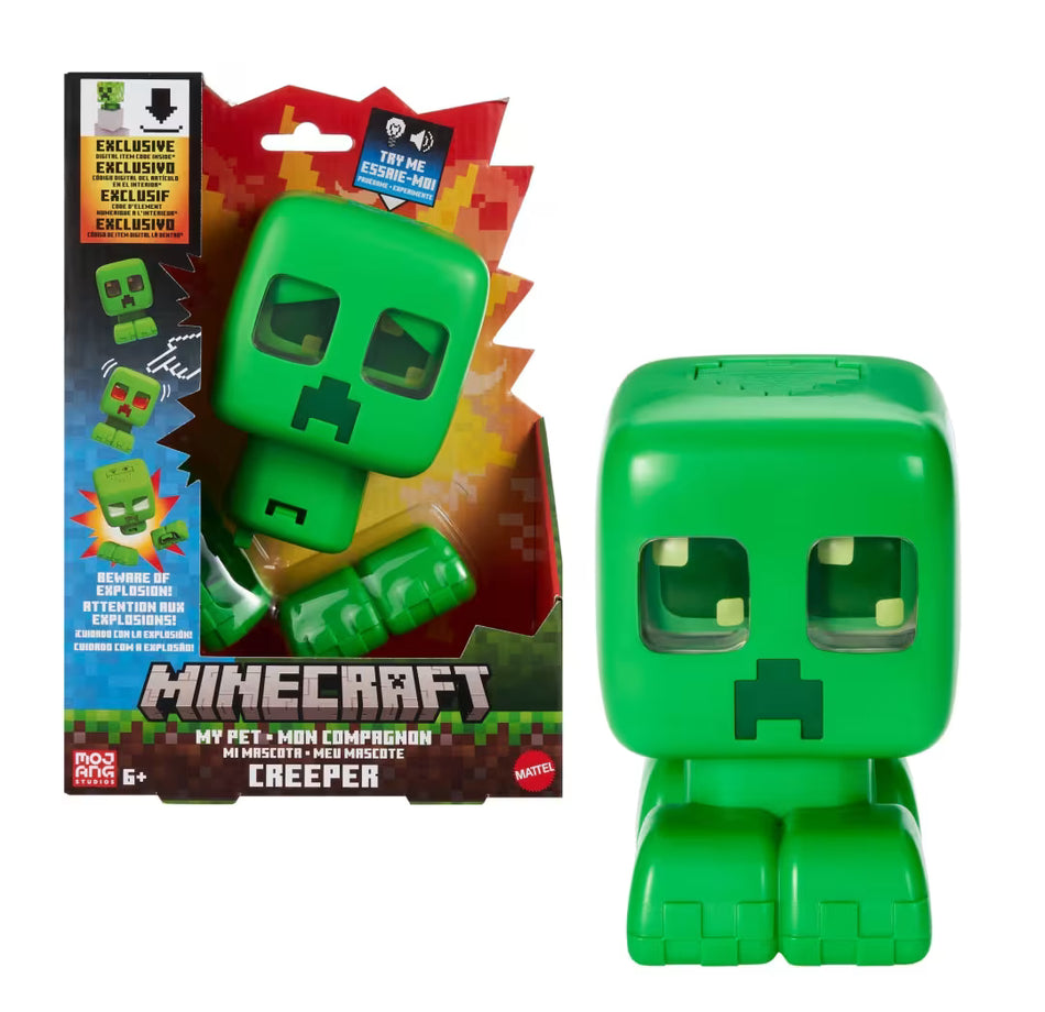 Mattel Minecraft My Pet Creeper Interactive Electronic Plush Toy (JGX49)