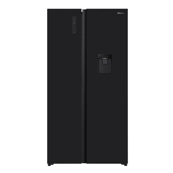 Hisense - RS558N3GBE - American Fridge Freezer Side by Side with Premium Mirror Glass Finish, Total No Frost, 558 liters, Gloss Mirror Black - E Rated, Noise level: 38 decibels, H178.6 x W91.0 x D64.3 (cm) [Energy Class E]