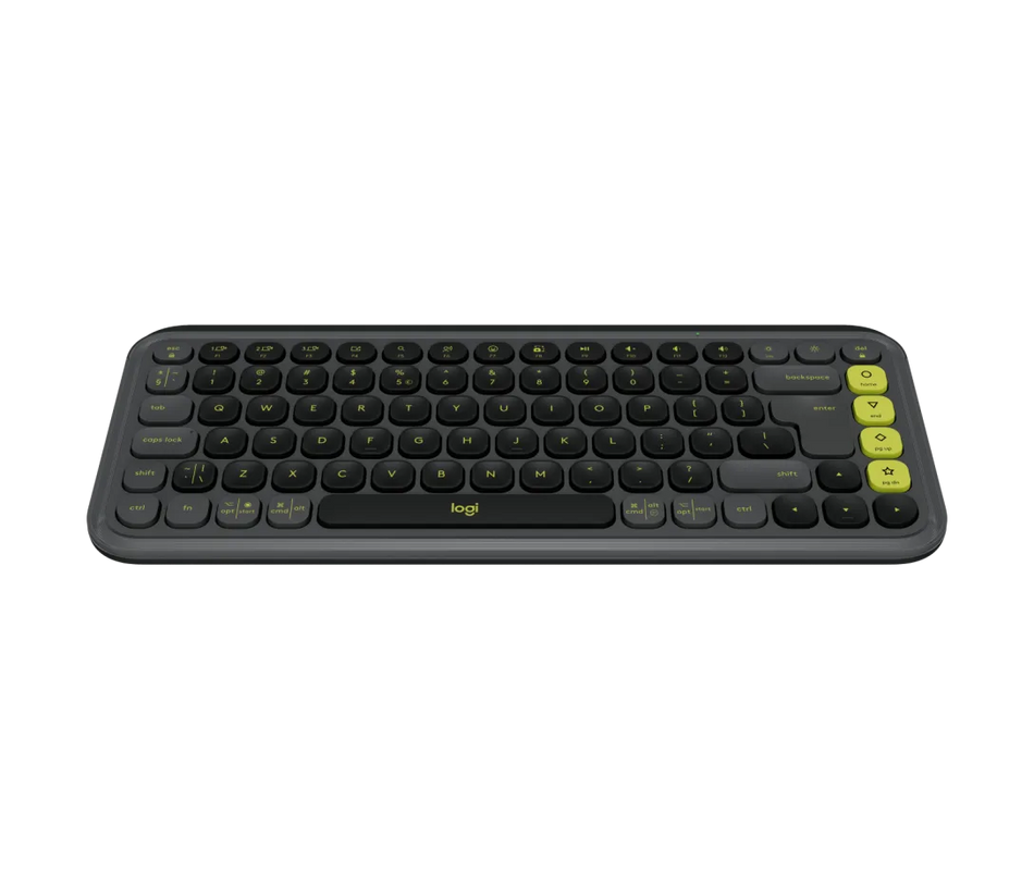 LOGITECH Pop Icon Keys QWERTY compact wireless keyboard / US International / graphite, green