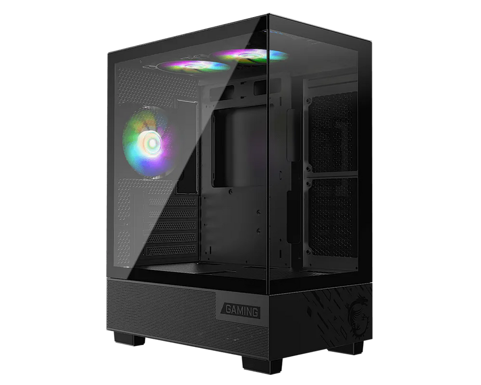 MSI PAG PANO M110A - Mid-Tower Gaming PC Case - Supports up to 330 mm GPU in Length, Micro-ATX Motherboard - Black