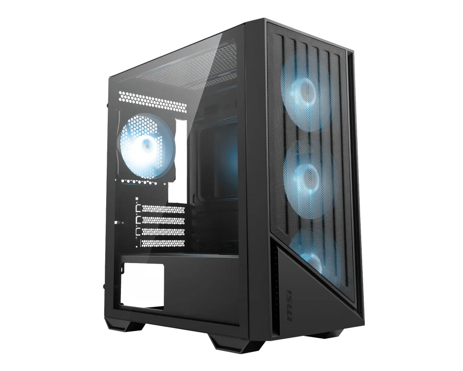 MSI PRO FORGE M051R - Mini-tower Gaming PC Case - Supports GPU up to 300 mm in length, Removable Dust Filters, USB 5Gbps (Type-A), Micro-ATX & Mini-ITX Motherboard support
