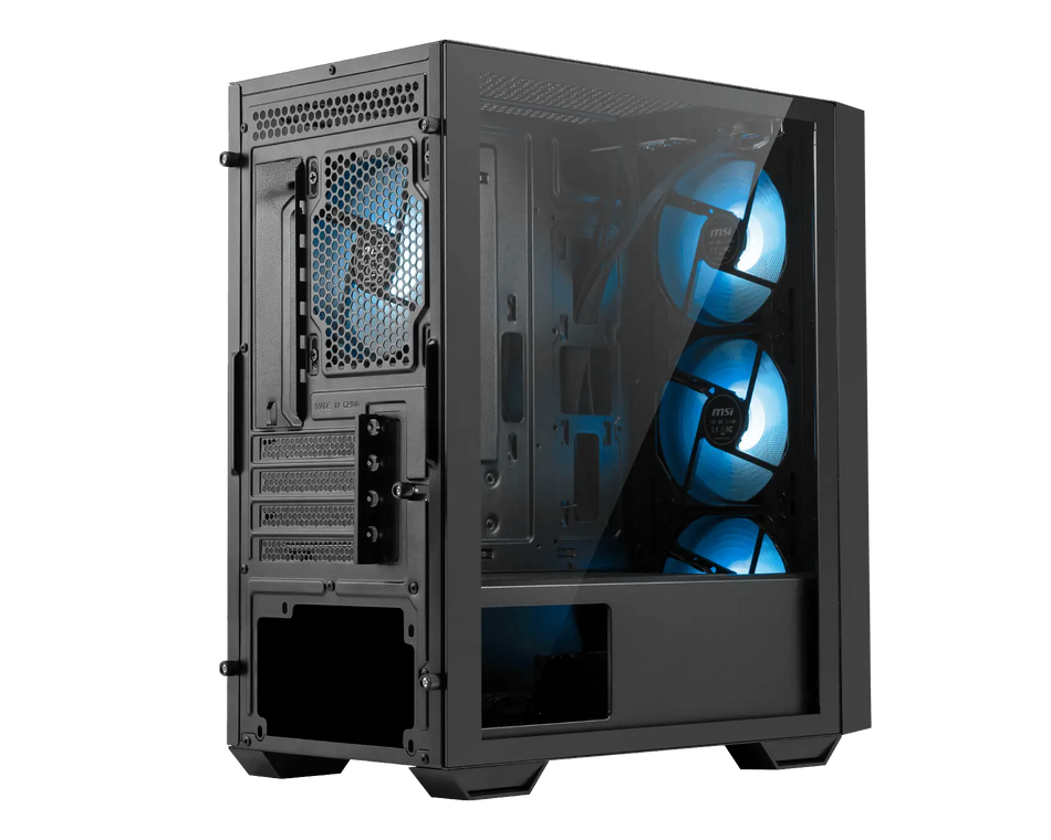 MSI PRO FORGE M051R - Mini-tower Gaming PC Case - Supports GPU up to 300 mm in length, Removable Dust Filters, USB 5Gbps (Type-A), Micro-ATX & Mini-ITX Motherboard support