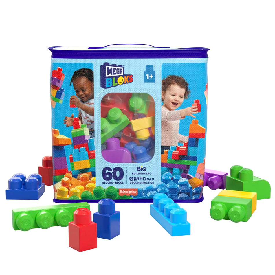 Mega Bloks First Builders 60-Piece Big Building Bag (DCH55) by Mattel