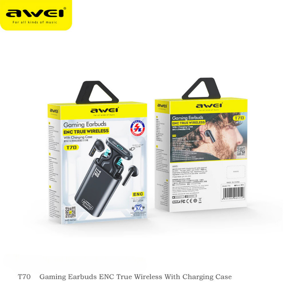 Awei T70 Gaming Earbuds ENC True Wireless
