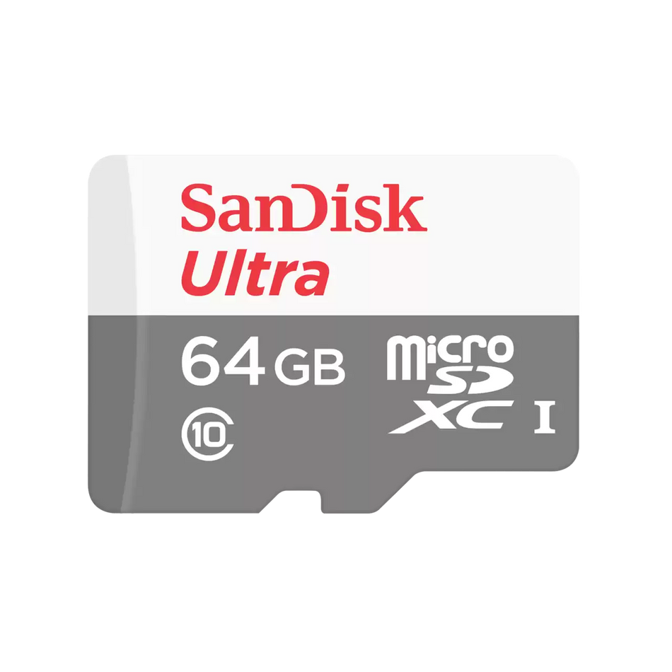 SanDisk Ultra 64/128GB MicroSDXC UHS-I Memory Card (Class 10, U1, Full HD, Up to 100MB/s Read Speed, Without Adapter)