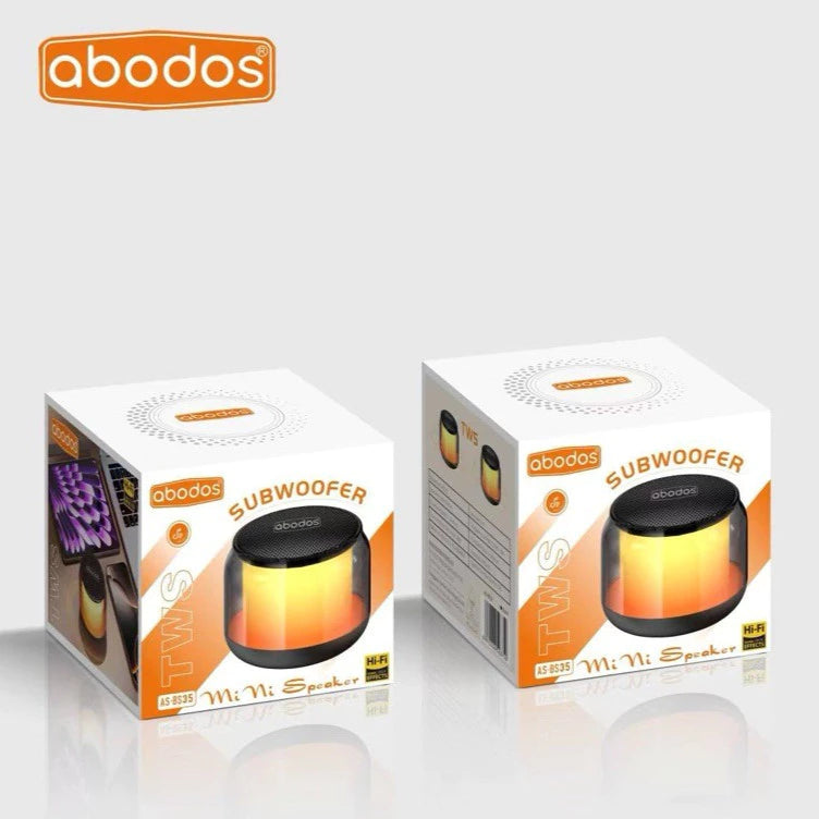   Abodos AS- BS35 Wireless Mini Speaker Bluetooth RGB Light FM Speaker Subwoofer