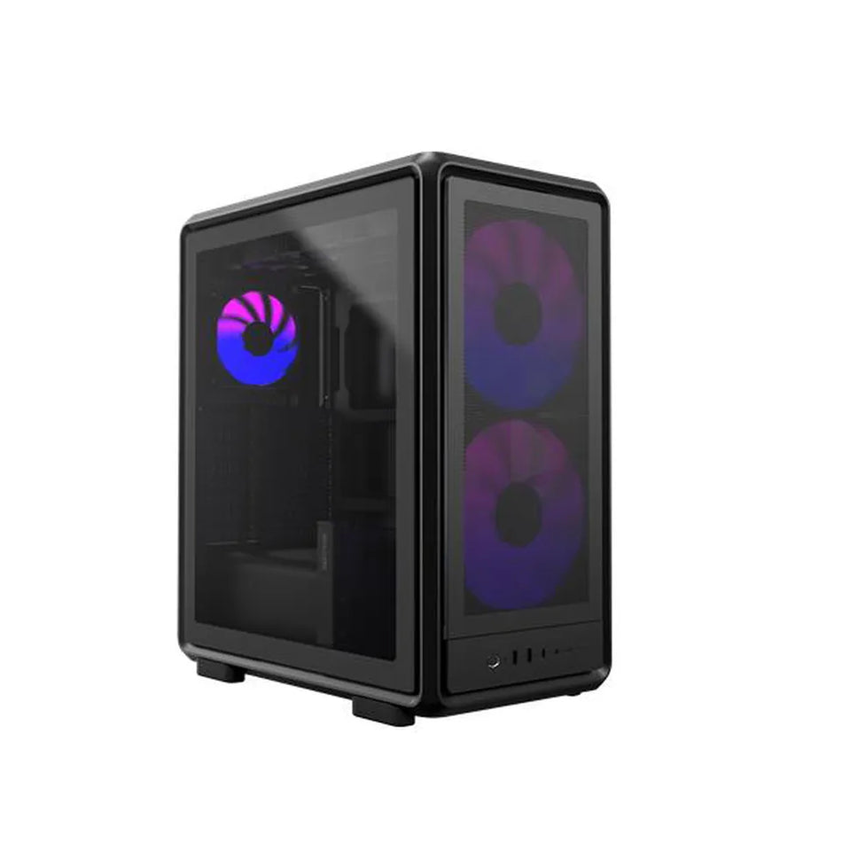Cooler Master MasterFrame 500 Mesh ATX Mid-Tower High Airflow Aluminum PC Case, Powerful Dual 200mm Intake Fans, Freeform 2.0 Modular Frame, 360mm Radiator Support, USB-C, Black