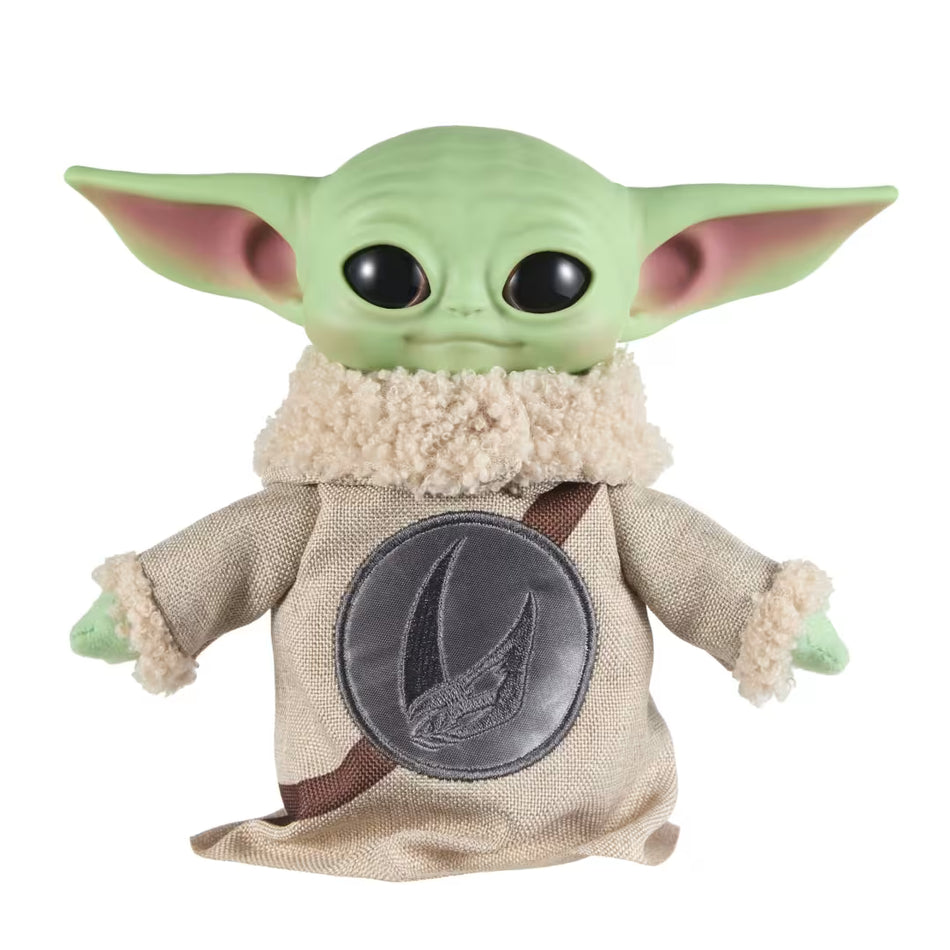 Mattel Star Wars Grogu Vinyl Head Plush (JKN41) – 6-Inch The Mandalorian Cuddly Toy
