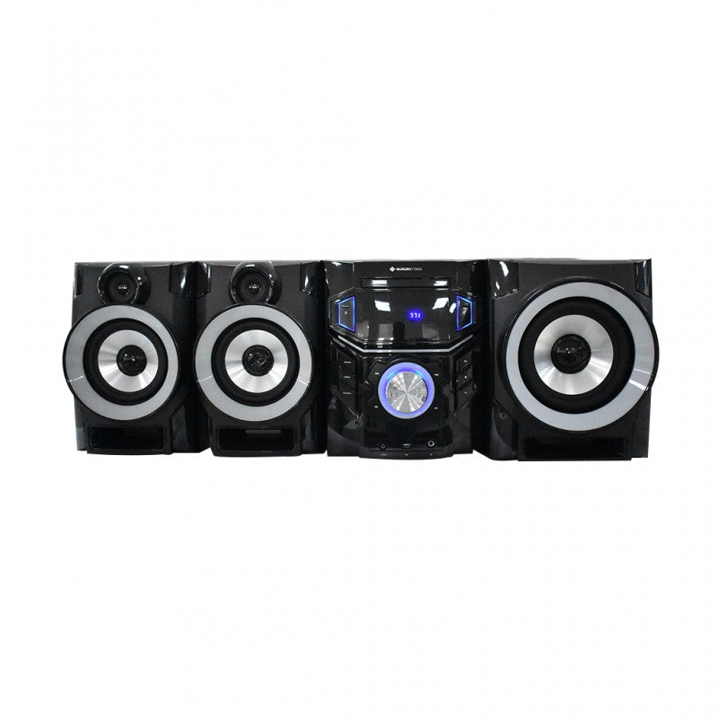 Suzukitime HFD257 Mini Hi-Fi System with CD/DVD Player – 750W Audio Output, Bluetooth & LED Party Lights