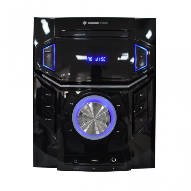 Suzukitime HFD257 Mini Hi-Fi System with CD/DVD Player – 750W Audio Output, Bluetooth & LED Party Lights