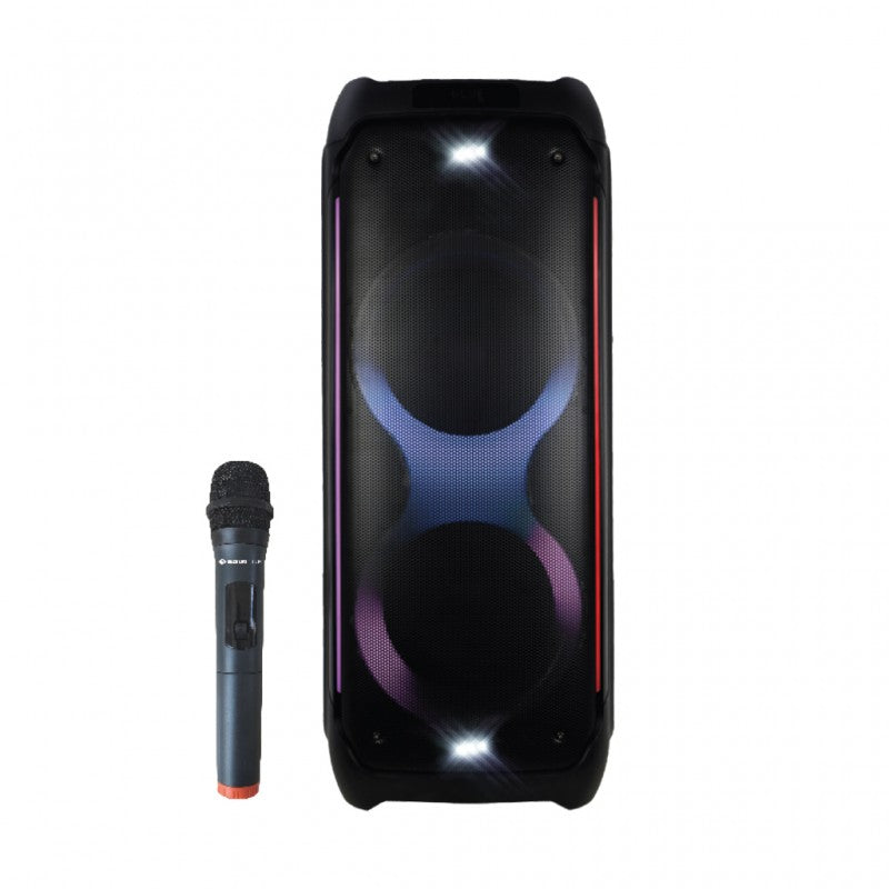 Suzukitime MSPK-9200 Portable Rechargeable Party Speaker – 50W RMS with Bluetooth & Flame LED Lights
