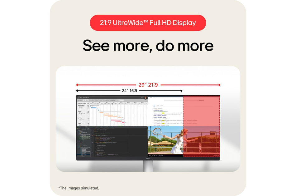 LG 29U531A-W 29" WFHD 21:9 (2560x1080) IPS Display 100HZ/DP/USB-C/SPK ULTRAWIDE MNT