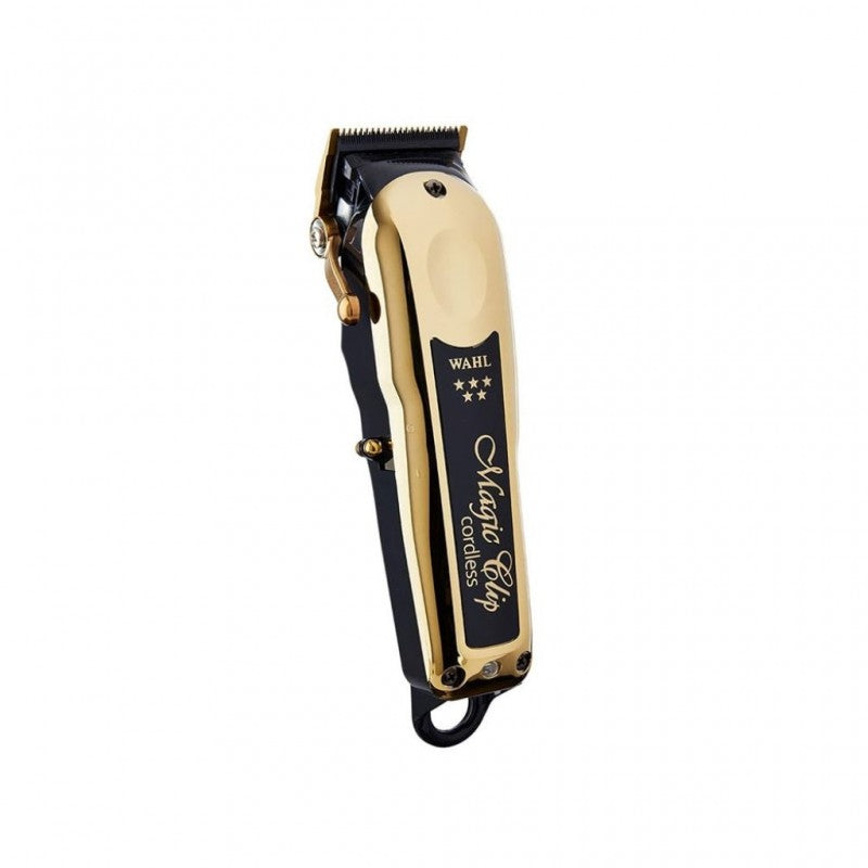 WAHL Professional 5-Star Gold Cordless Magic Clip Clipper – High-Performance 6500 RPM Motor, Titanium & DLC Coated Stagger-Tooth Blades – 3024577