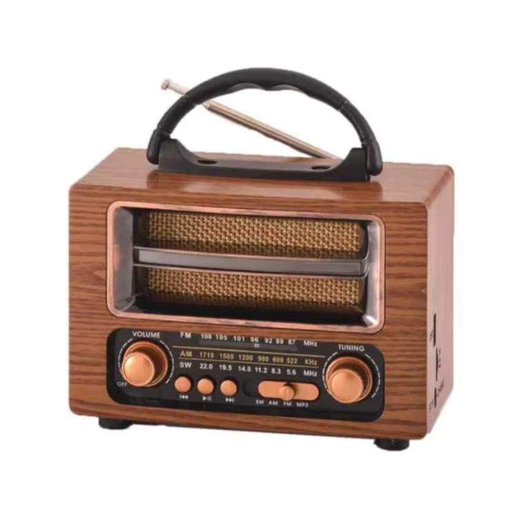 NNS NS-6637BT Wooden Retro Radio FM/Sw Portable Bluetooth Speaker